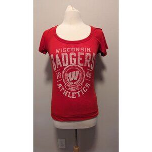 Wisconsin Badgers Athletics Womens Open Back Red T-Shirt Small By Proedge